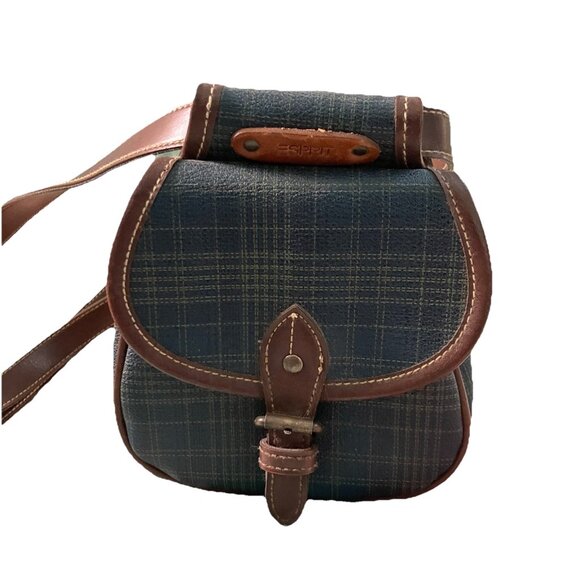 Vintage Esprit Mini Belt Bag Bum Bag Fanny Pack Crossbody Plaid 90s Grunge - Picture 1 of 13